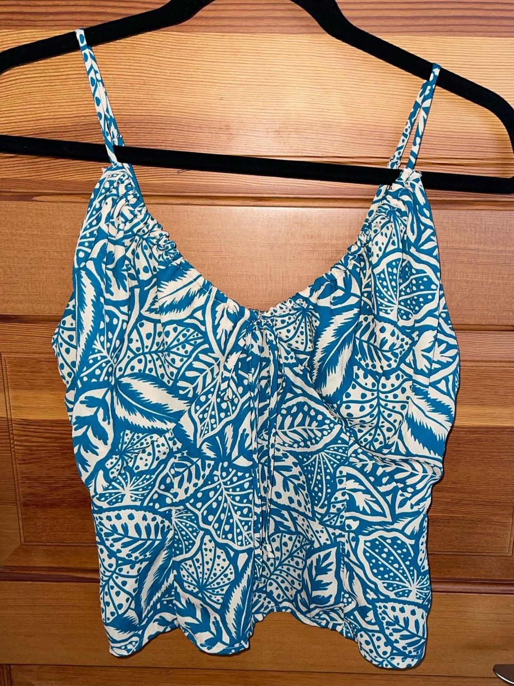Sienna Sky (brand) Teal & Pale Tan Smocked Cami - NWOT - XL